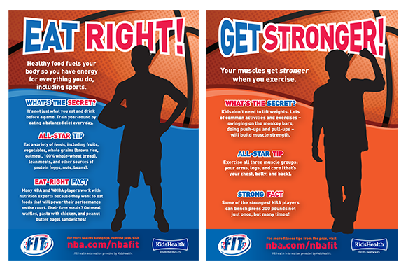 NBA FIT GraphicS, Eat Right, Get Stronger