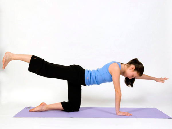 Stretch your body farther with this tabletop pose variation.