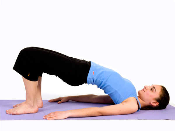 Bridge pose opens the spine and helps us open our hearts.